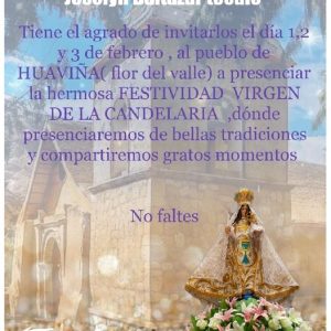 Festividad Virgen de la Candelaria Huaviña