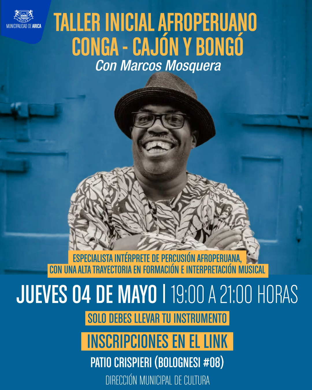 Taller Inicial Afroperuano Conga, Cajón y Bongó