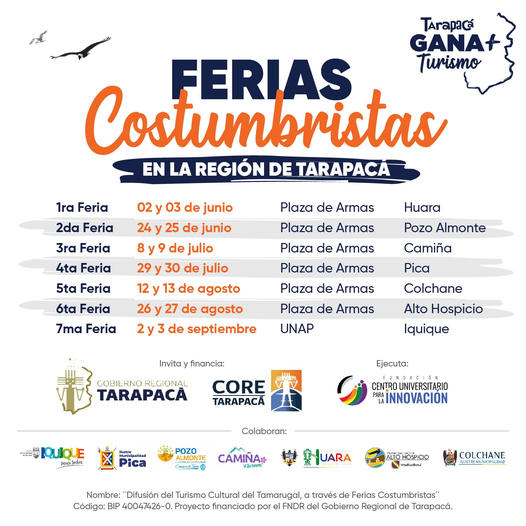 Ferias Costumbristas en Tarapacá 2023 Fechas