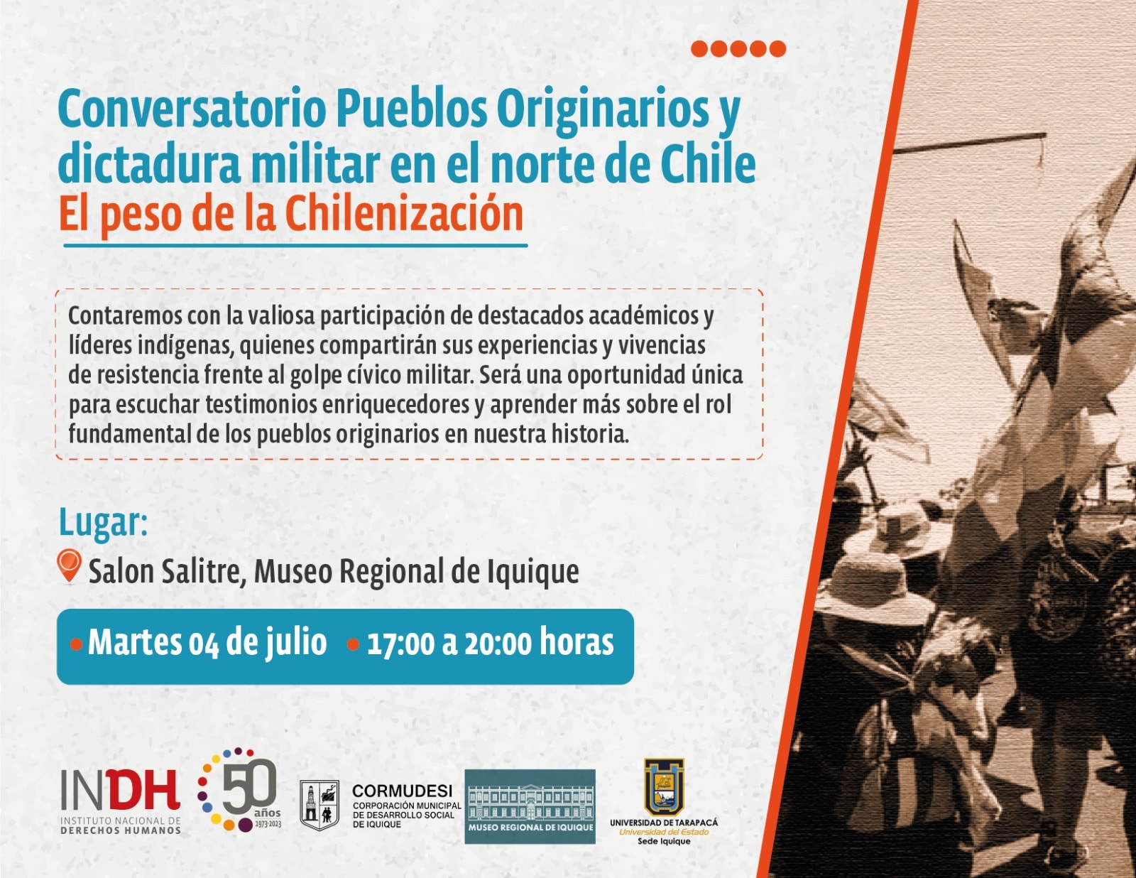 Conversatorio Pueblos Originarios y Dictadura Militar en el Norte de Chile