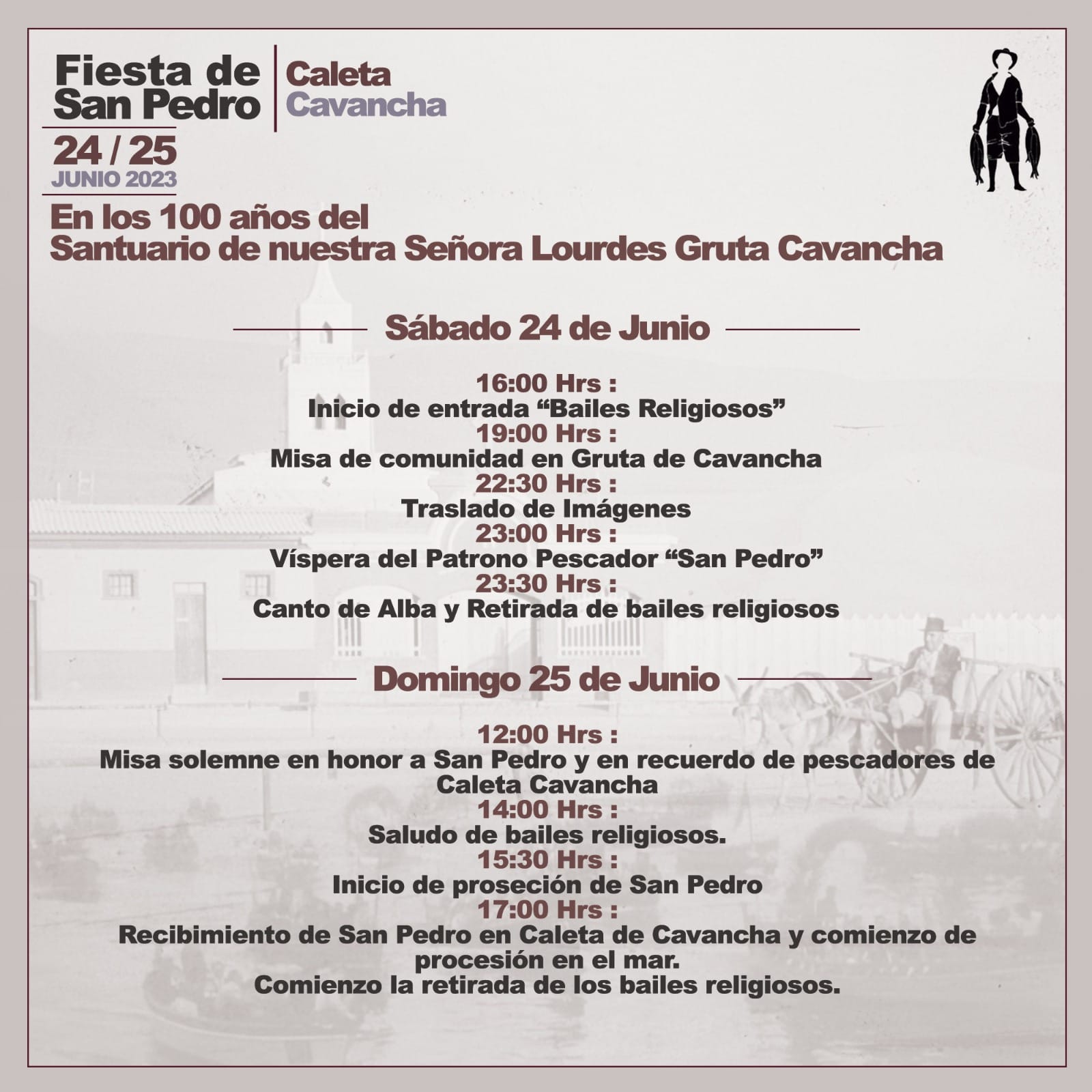 Fiesta San Pedro de Cavancha 2023 Programa