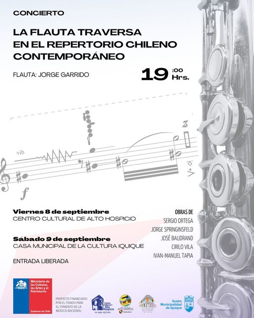 Concierto La Flauta Traversa en el Repertorio Chileno Contemporáneo