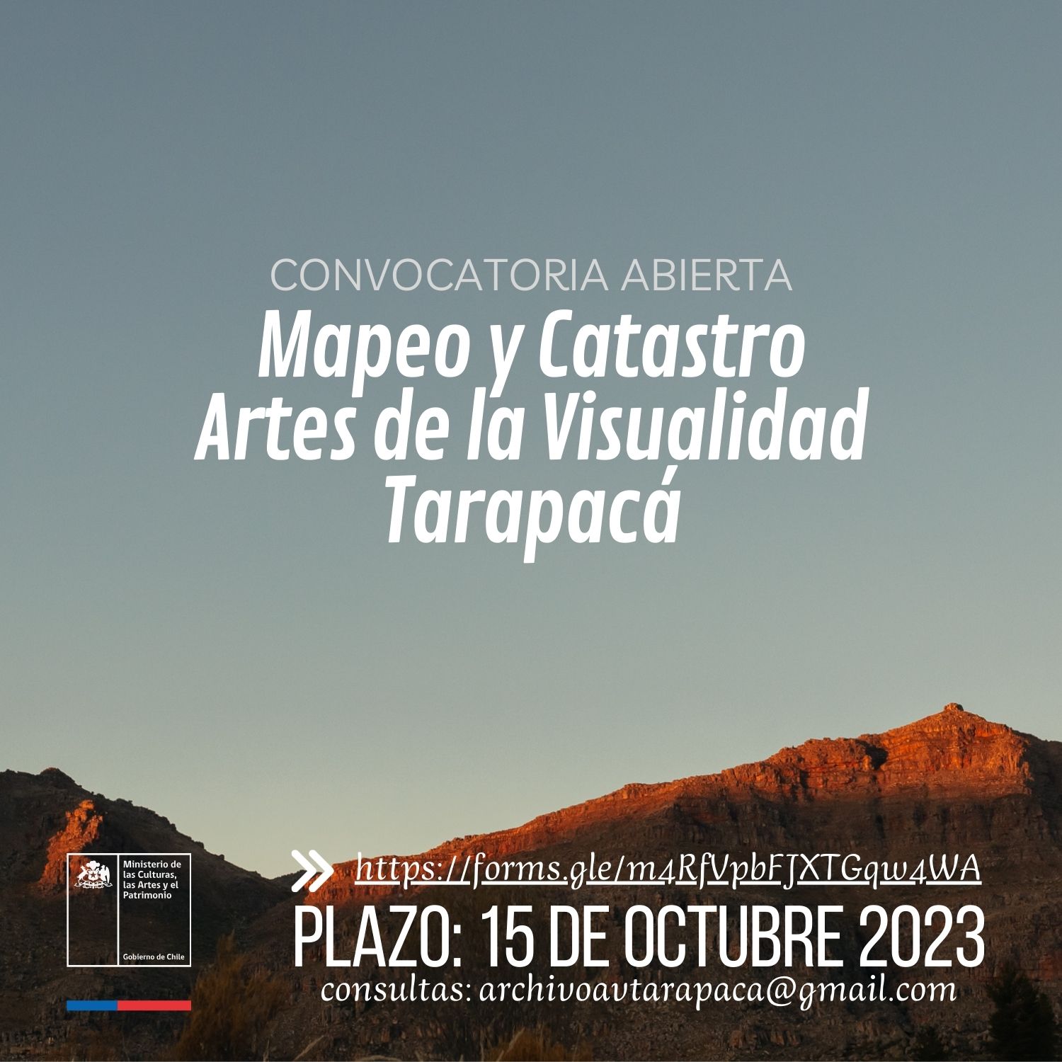 Convocatoria Abierta - Mapeo y Catastro Artes de la Visualidad de Tarapacá 2023
