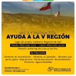Arica y Parinacota Ayuda a la V Región