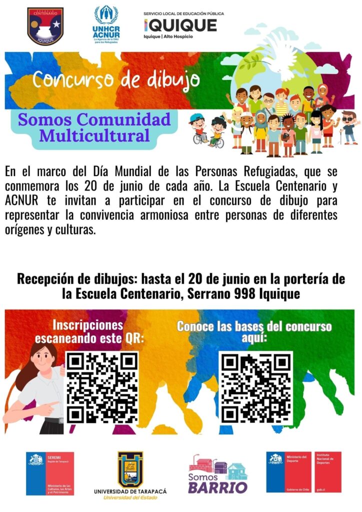 Escuela Centenario y ACNUR realizan concurso de dibujo Somos Comunidad Multicultural