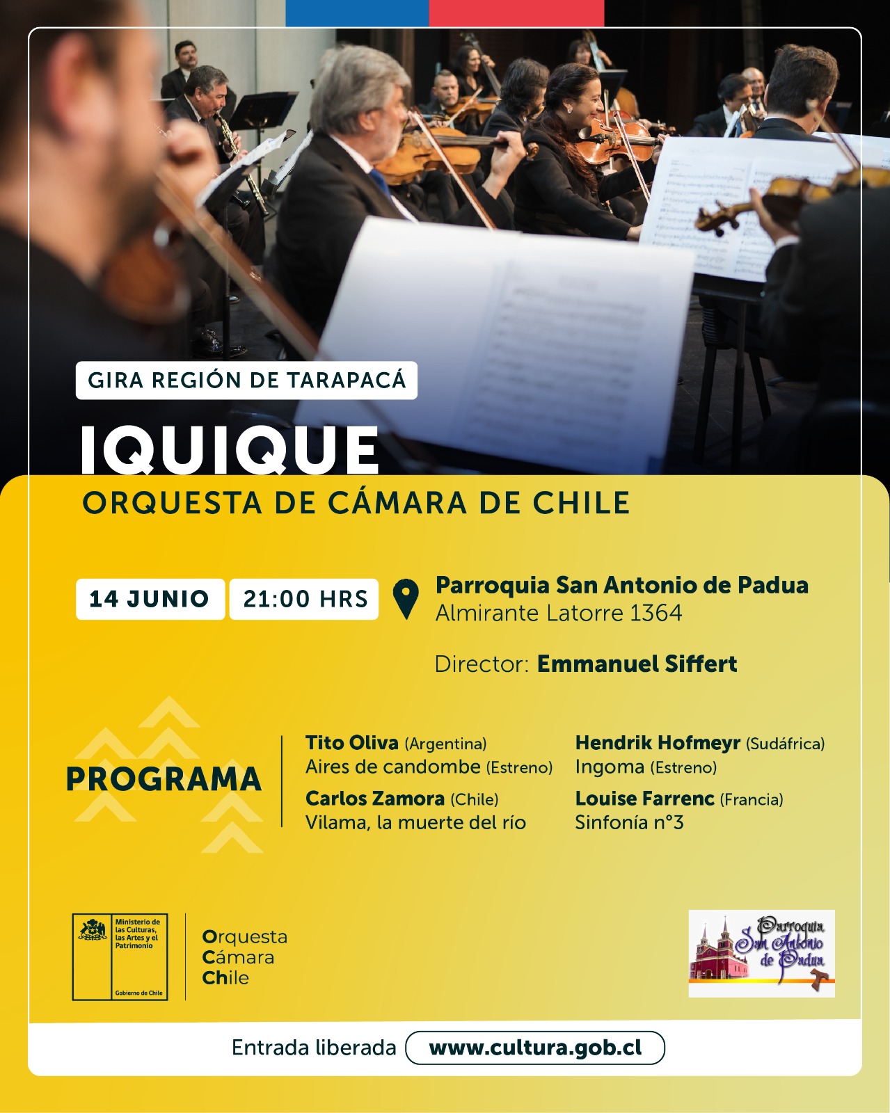 Orquesta de Cámara de Chile Gira Tarapacá