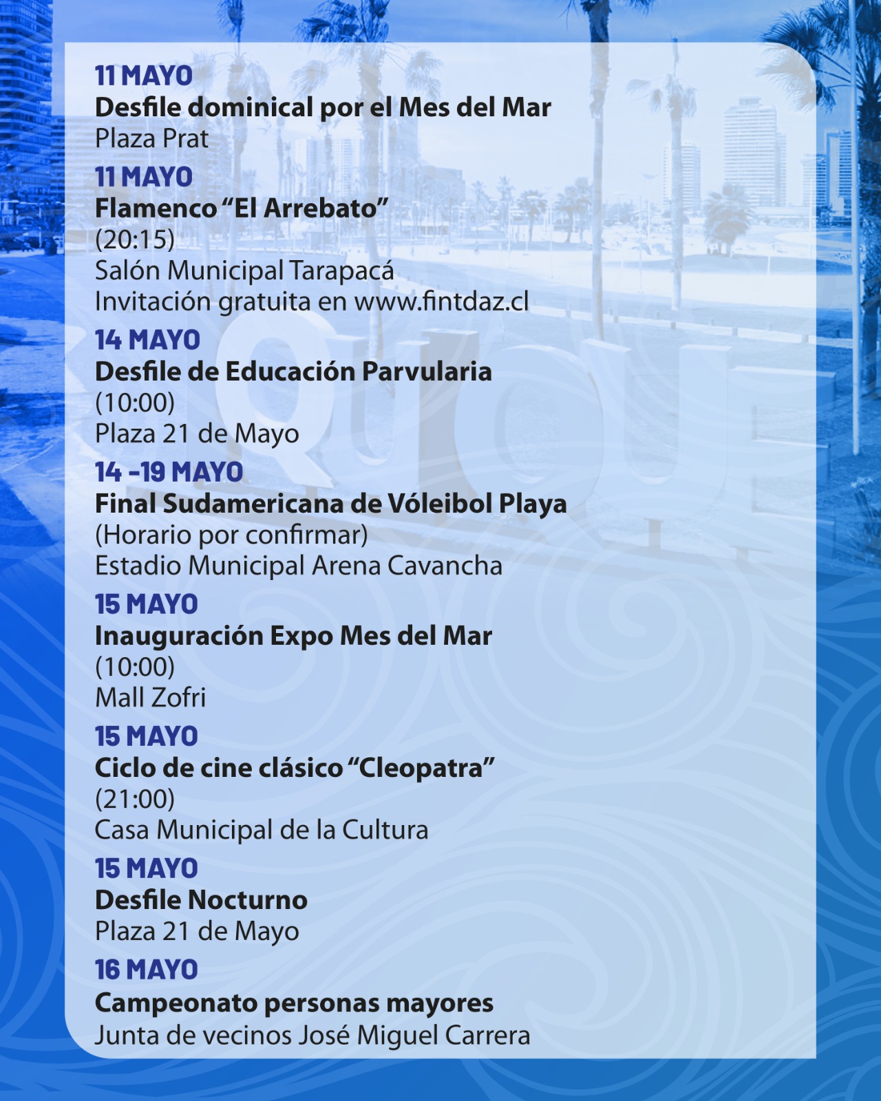Mayo Mes del Mar en Iqique 2025