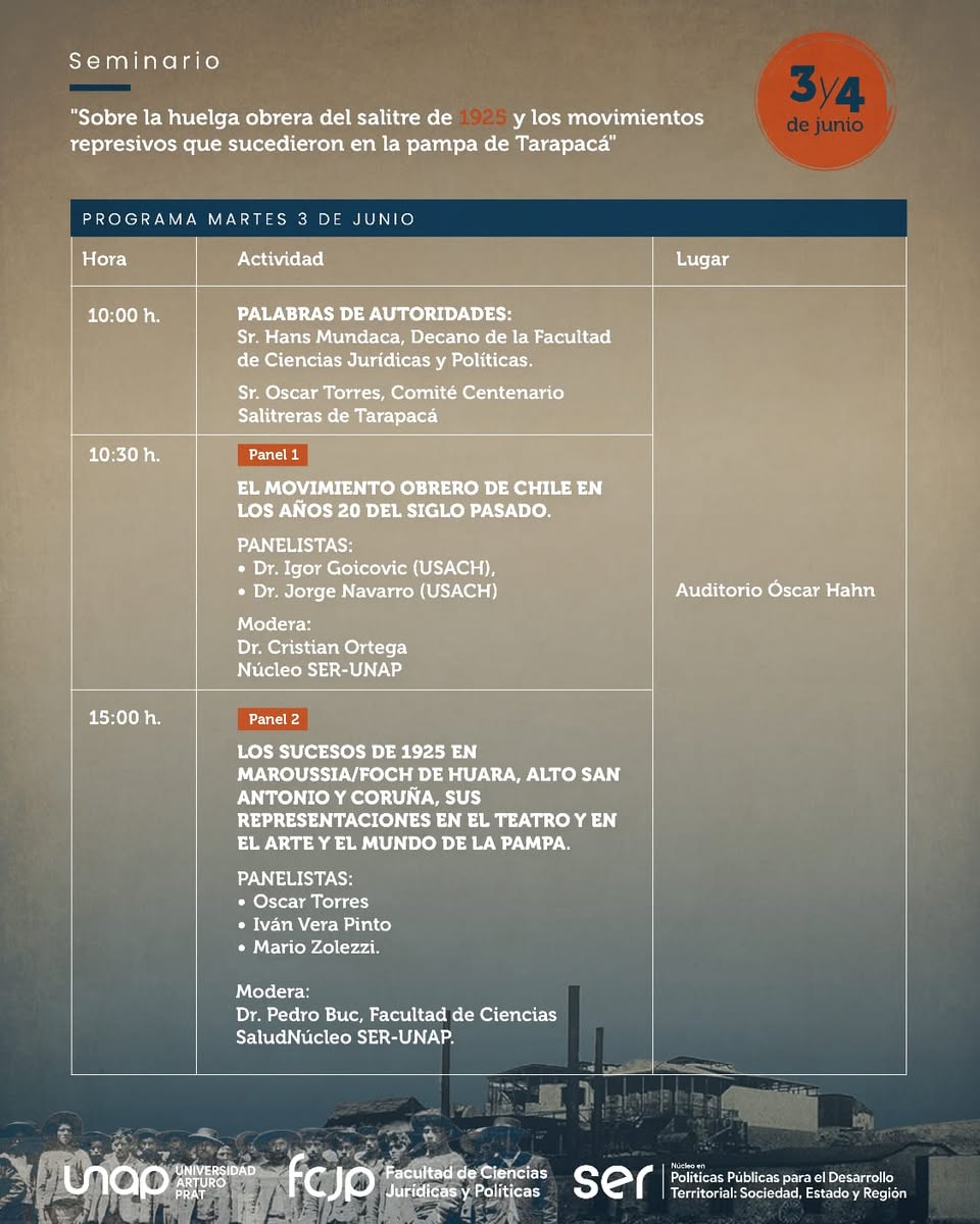 Seminario Sobre la huelga obrera del salitre de 1925 3