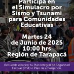 Simulacro sismo y tsunami para las comunidades educativas