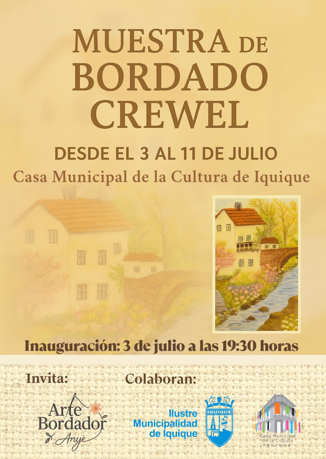 Muestra de Bordado Crewel