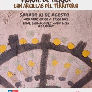 Mural de tierra con arcillas del territorio