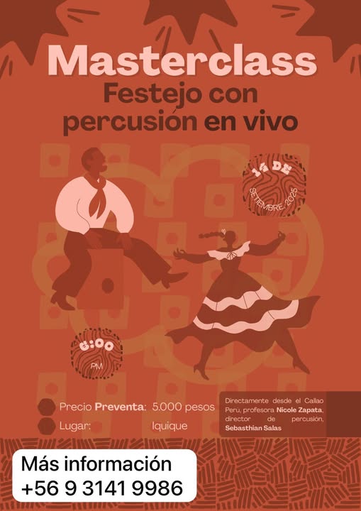 Masterclass Festejo con percusión en vivo
