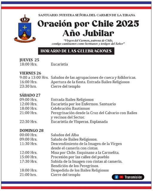 Oración por Chile 2025 programa