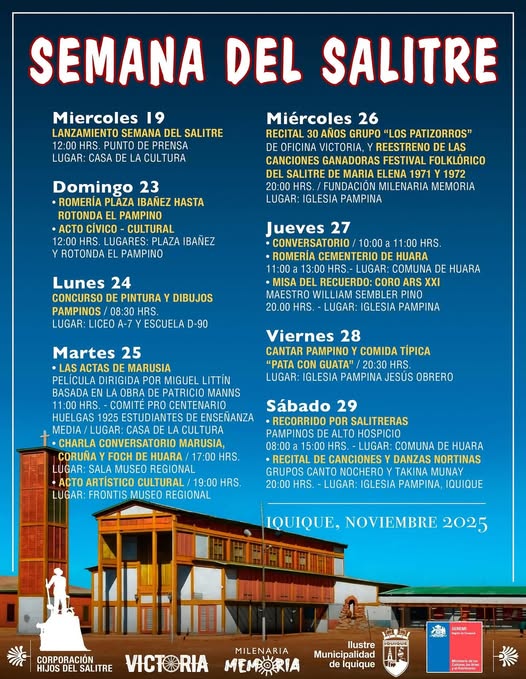Semana del Salitre 2025 Corporación Hijos del Salitre