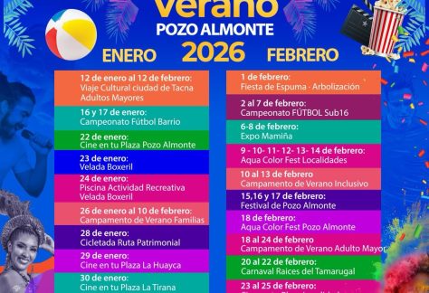 Cartelera Verano 2026 Pozo Almonte