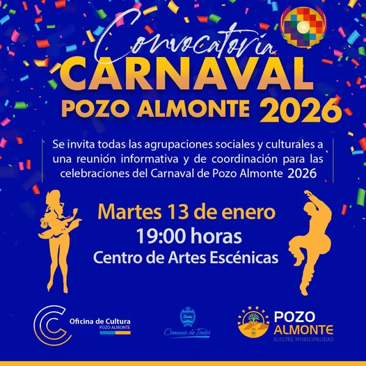 Convocatoria Carnaval Pozo Almonte 2026