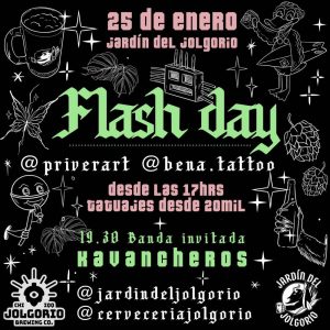 Flash day Tattoo en Jardin del Jolgorio