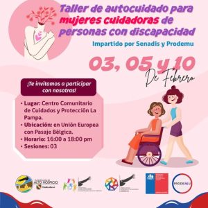Taller de autocuidado dirigido a mujeres cuidadoras de personas con discapacidad