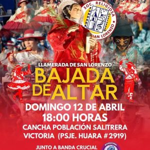 Bajada de Altar de Llamerada San Lorenzo