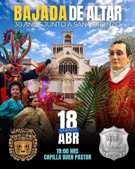 Bajada de altar Diablada Morenada