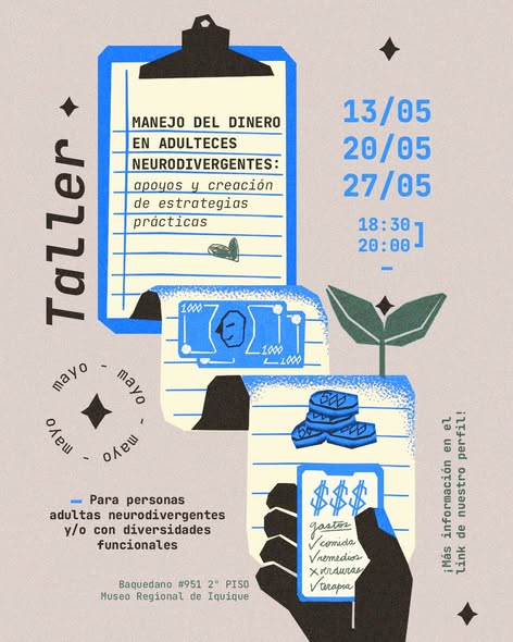 Taller manejo del dinero en adulteces neurodivergentes