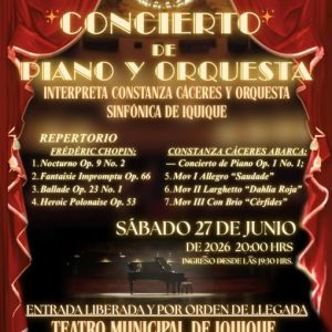 Constanza Cáceres y Orquesta Sinfónica de Iquique