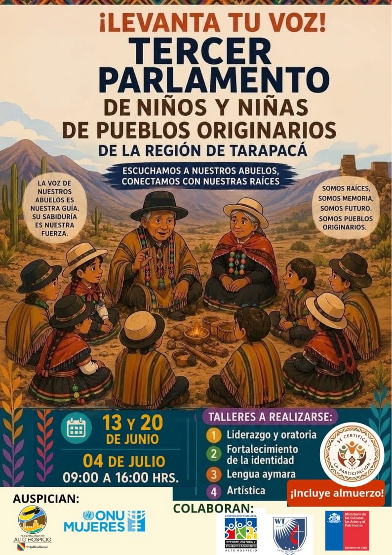 Inscripciones Tercer Parlamento de Niños y Niñas de Pueblos Originarios de Tarapacá