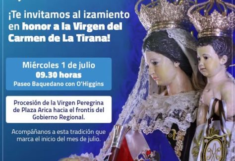 Izamiento Virgen de la Tirana