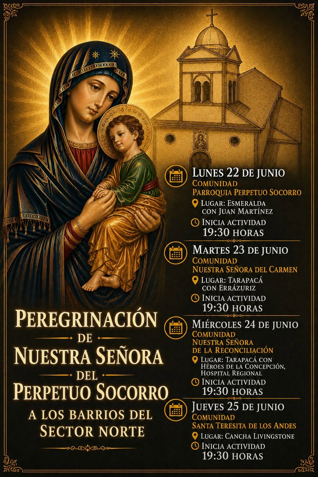 Peregrinación Nuestra Señora del Perpetuo Socorro Sector Norte