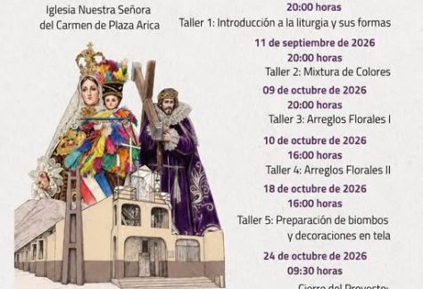 Talleres de ornamentación en telas y flores para festividades religiosas
