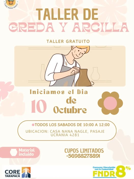 Inscripciones a Taller de Greda y Arcilla